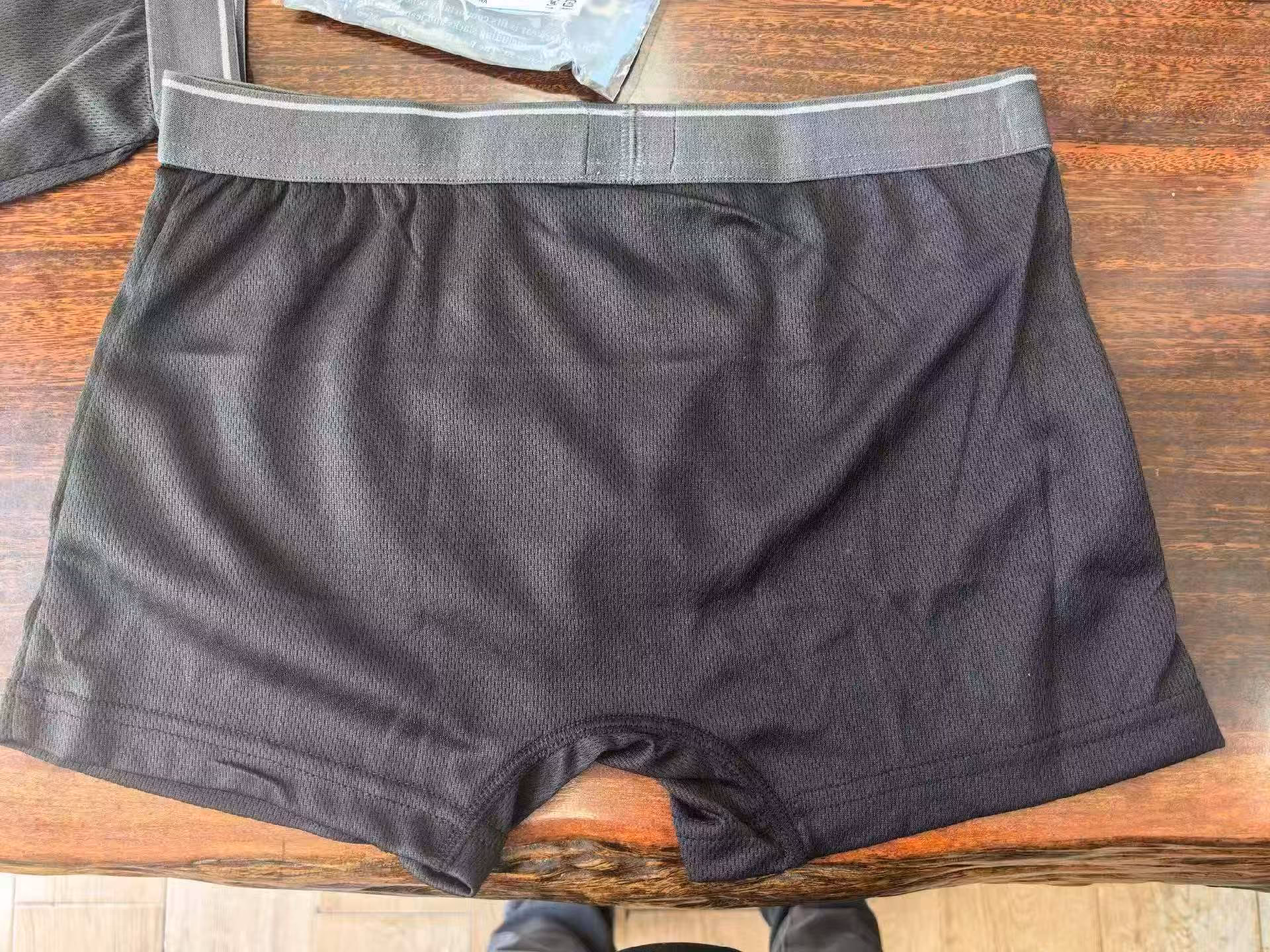 Men's black boxer briefs back view wholesale stocklot